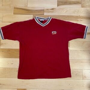 🤍 Vintage 90’s T-shirt V-neck Mug Racinette Streetwear COTTONTEX